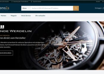 Das ist die Startseite von Chrono24.