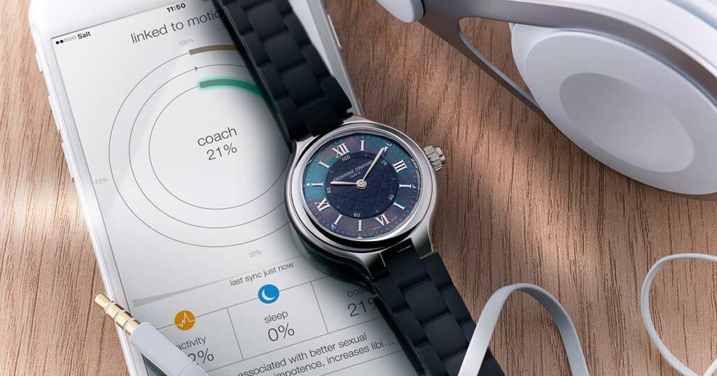 In drei Varianten sind die neuen Modelle der Horological Smartwatch von Frederique Constant verfügbar.