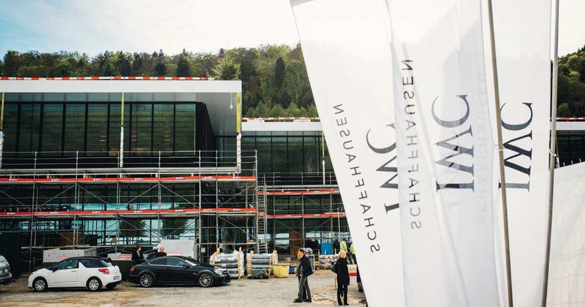 Blick auf das sich noch im Aufbau befindende neue Manufakturzentrum in Merishausen von IWC Schaffhausen.