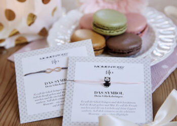 Auch die Verpackung ist besonders und kommt auf kleine Kärtchen, auf die noch eine persönliche Botschaft geschrieben werden kann.