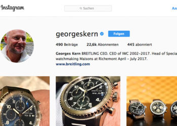 Neuheiten scheibchenweise: Auf der privaten Instagram-Seite von Breitling-Chef Georges Kern werden die ersten neuen Modelle und Details noch vor dem Relaunch der Marke gezeigt.
