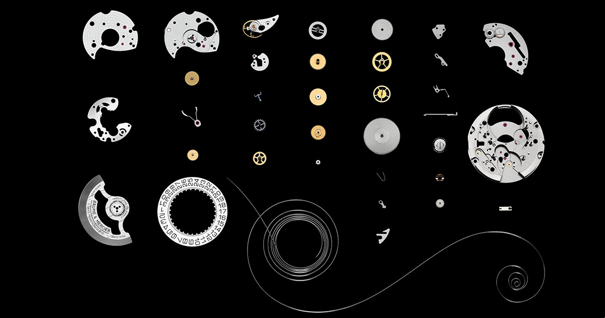 Viele Komponenten braucht es, um ein Manufakturwerk entstehen zu lassen. Baume & Mercier hat mit dem Baumatic-Kaliber nach langer Manufaktur-Abstinenz wieder ein eigenes Werk vorgestellt.