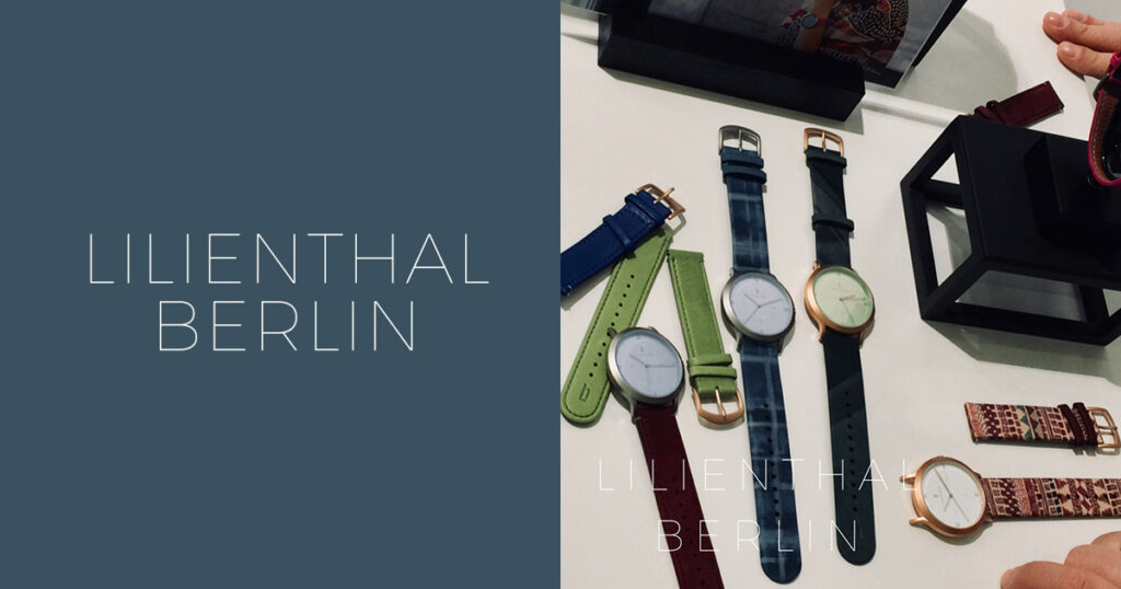 Weiter geht's mit Uhren. Und zwar mit den „Made in Germany“-Uhren von Lilienthal Berlin. Das Jungunternehmen aus der Hauptstadt steht für urbanen Flair und nachhaltiges Lebensgefühl. Uns faszinierten die einfach zu wechselnden Lederbänder, die in vielen unterschiedlichen Farben erhältlich sind. Street Style aus Berlin für jedes Handgelenk!