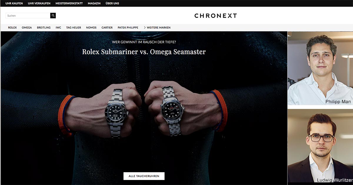 Philipp Man (o.) und Ludwig Wurlitzer (u.) sind die Köpfe hinter der Online-Plattform Chronext.