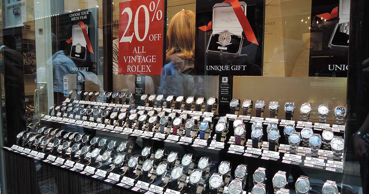 Mit Vintage gutes Geld machen ... einige haben das schon erkannt. Jetzt ziehen auch die Marken nach. Foto: Bond Street London