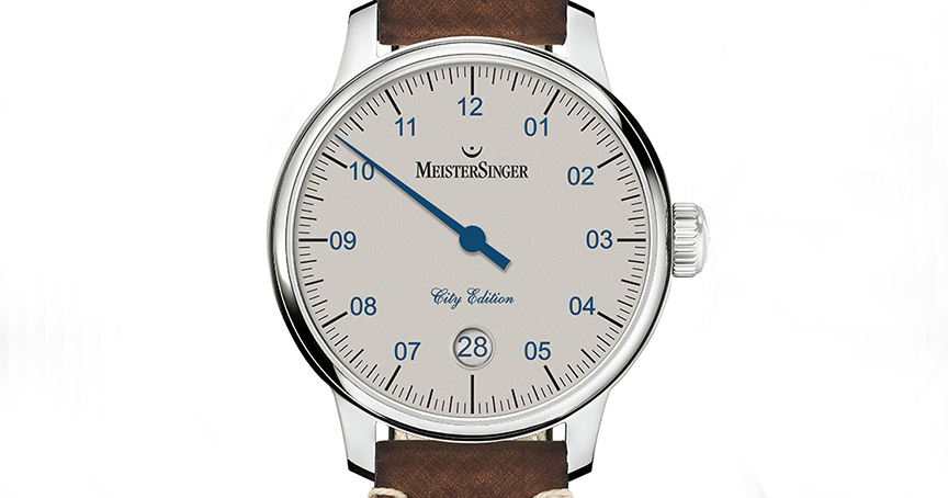 Die Uhren der City Edition von MeisterSinger gibt es nur beim Partner-Juwelier und kosten 1.750 Euro.
