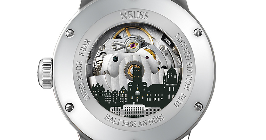 Reiche Jecken: Der Karnevals- und Schützenverein „Halt fass an Nüss“ aus Neuss hat nun seine eigene Uhr, eine limitierte Meistersinger aus der City-Kollektion. Die Uhren der Serie werden ausschließlich über den Juwelier vertrieben.