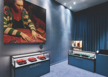Ein Blick in die Pop-up-Boutique von Gucci in London.