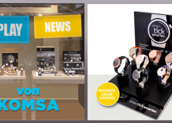 KOMSA: komplettes Sortiment auf einem Display