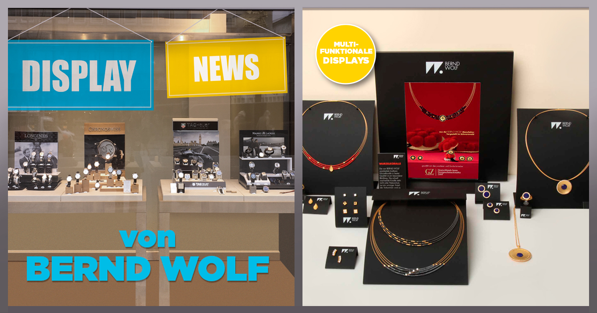 Die Displays von BERND WOLF sind für jede Schmuckart geeignet.