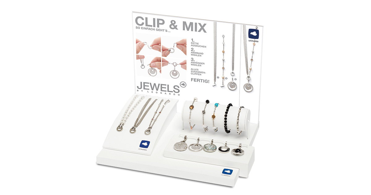 Leonardo setzt auf Clip&Mix und findet damit viel Anklang bei Juwelieren und Kunden.