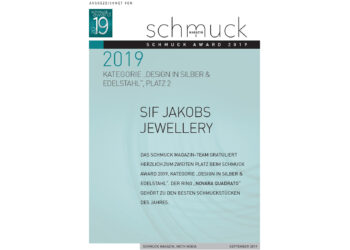 Die Gewinner-Urkunde von Sif Jakobs Jewellery.