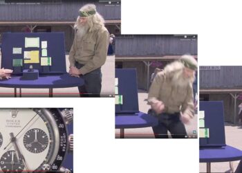 Umgekippt: Ein Mann kippt vor laufender Kamera um, als er erfährt, dass seine alte Rolex 400.000 Dollar wert ist.