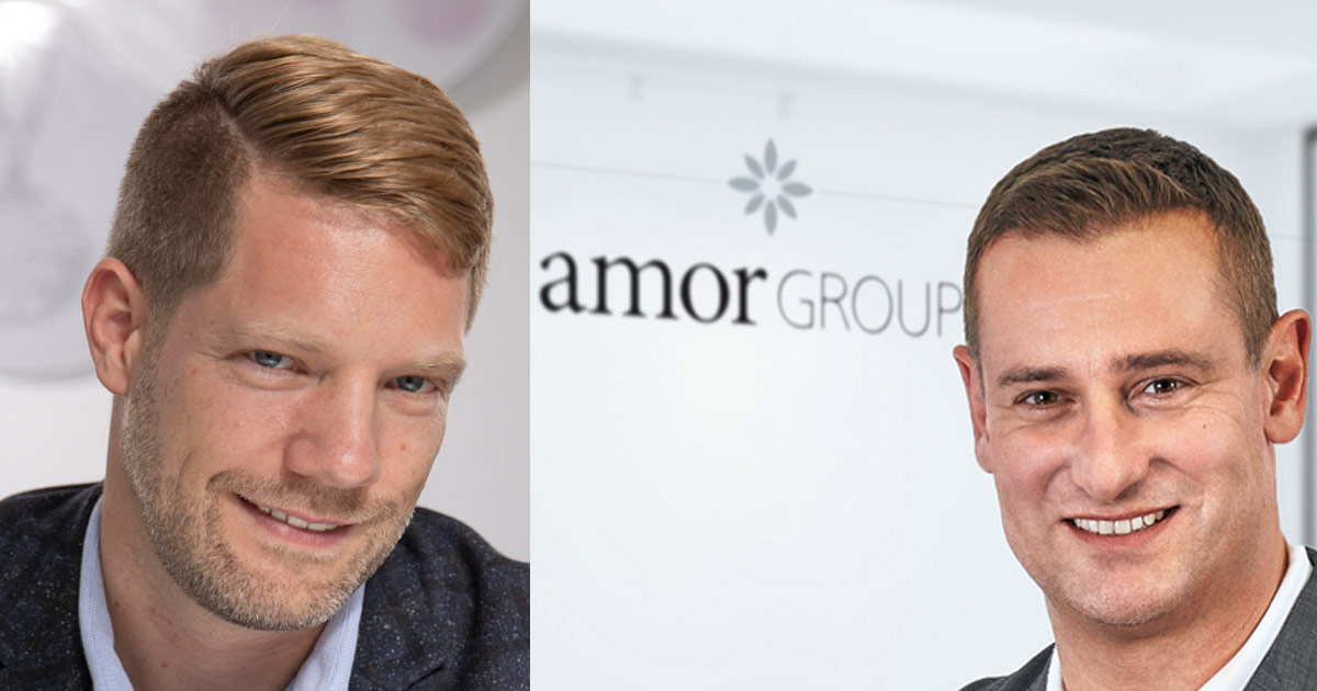 CEO Hans Schmitt (r.) und Daniel Krämer von der Amor Group.
