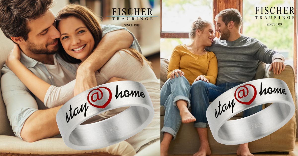 Für Paare, die noch nicht heiraten können, bietet Fischer den Stay@home-Ring an.