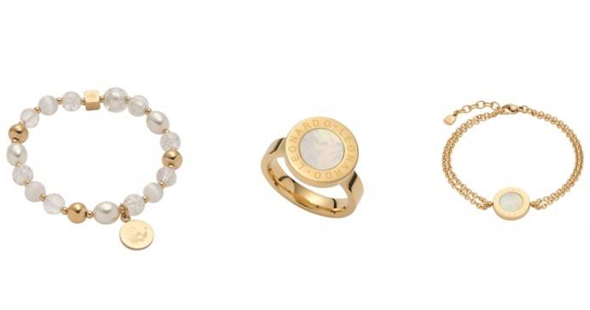 Von links: Armband Hope Gold (39,95 Euro VK), Ring Mauritia (39,95 Euro VK) und Armband Mauritia (54,95 Euro VK).