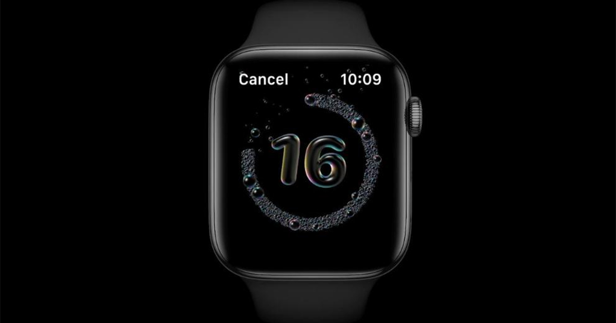 Waschen gegen das Coronavirus! Die Apple Watch signalisiert künftig, ob man lang genug die Hände gewaschen hat.