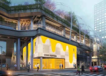 So soll die Fassade des Louis Vuitton Flagship-Stores in Tokio aussehen.