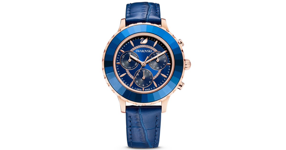 Dieser Chrono in Blau ist an jedem Handgelenk ein Hingucker.