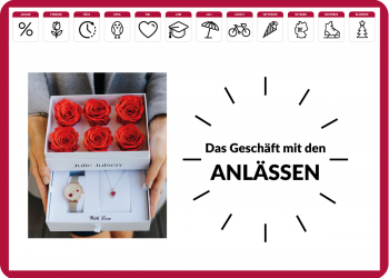 Für jeden Anlass gibt es auch von Lieferantenseite umfassende Unterstützung – wie die Sonderboxen von Julie Julsen.