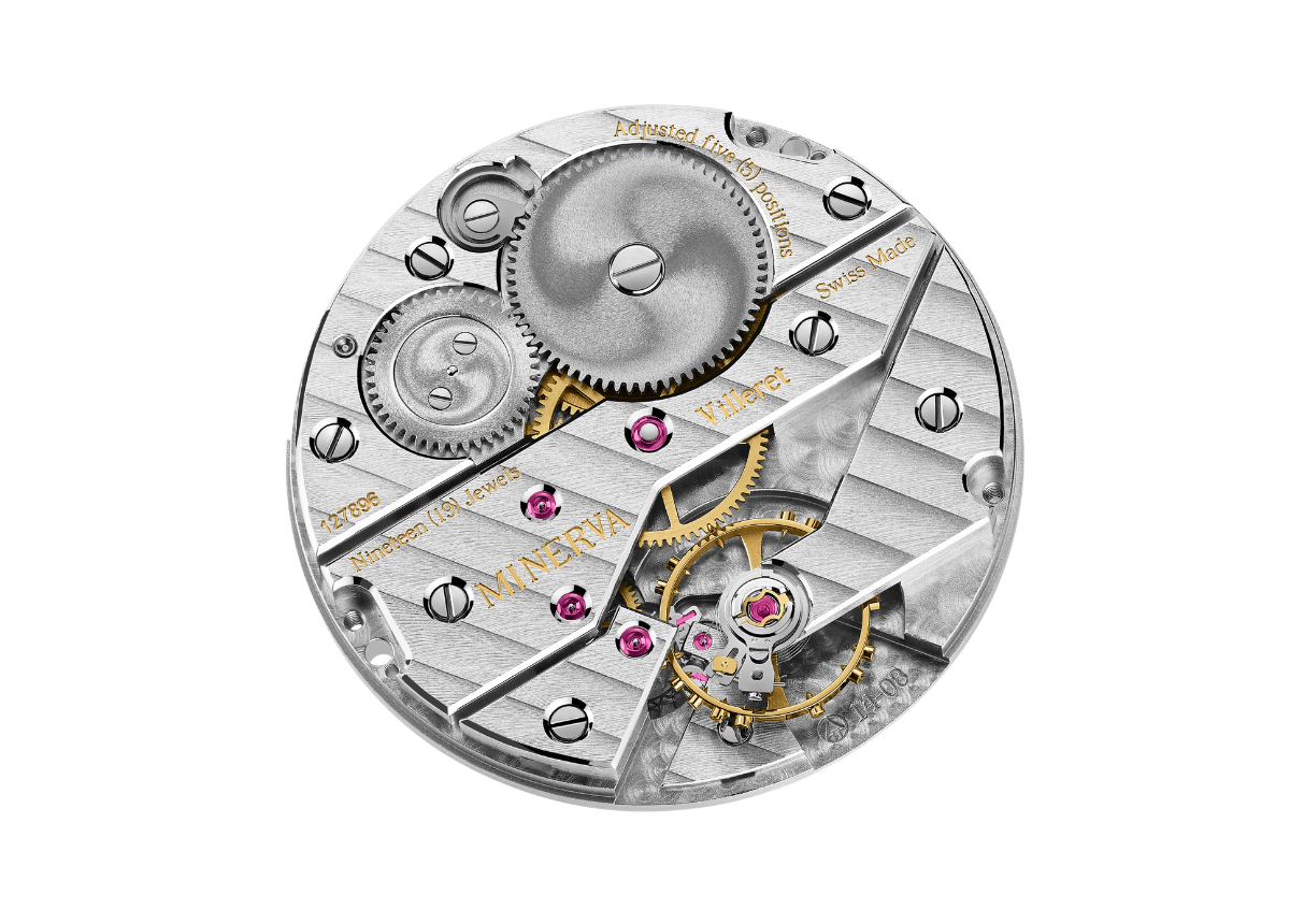 Das neue Manufakturkaliber MB M14.08 ist an das historische Uhrwerk der Pythagore angelehnt und besticht durch seine eindrucksvollen geometrischen Formen.