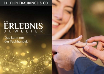 Dem Verlobungsring kommt beim Heiratsantrag ein hoher symbolischer Stellenwert zu. Er ist fest in den Köpfen der Kunden verankert. Ein vielversprechendes Umsatzpotenzial.