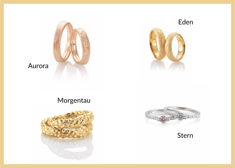 Die Ringe von Marion Knorr zeichnen sich durch ungewöhnliche Oberflächen aus und sprechen eine individuelle Formensprache.