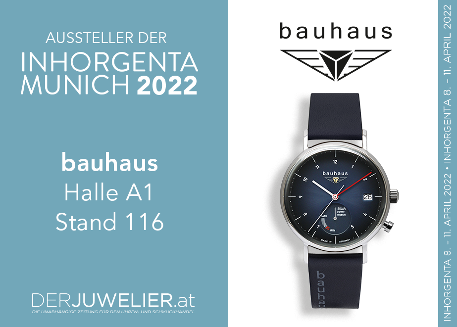 bauhaus zeigt die neuen Uhren im minimalistischen Design auf der Inhorgenta Munich.