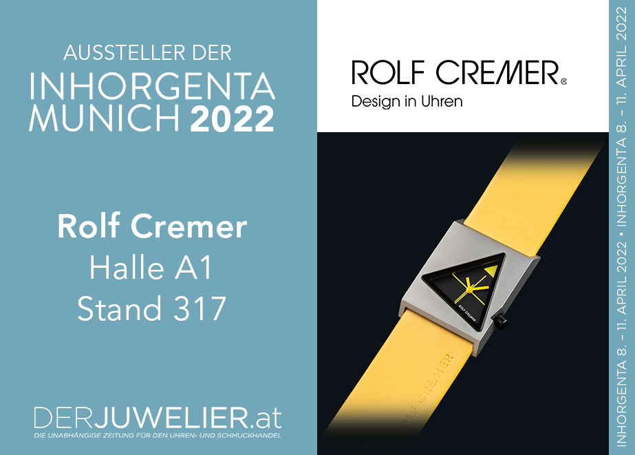 Rolf Cremer präsentiert die farbenfrohe Vielfalt der Uhren auf der Inhorgenta Munich in Halle A1, Stand 317.