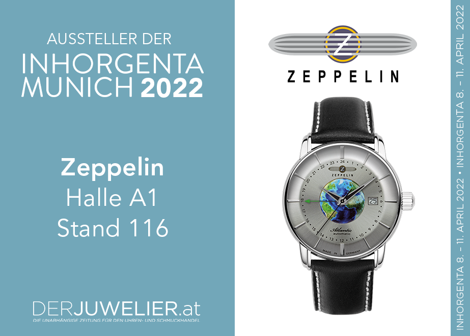 Die Zeitmesser der Marke Zeppelin gibt es auf der inhorgenta Munich in Halle A1, Stand 116.