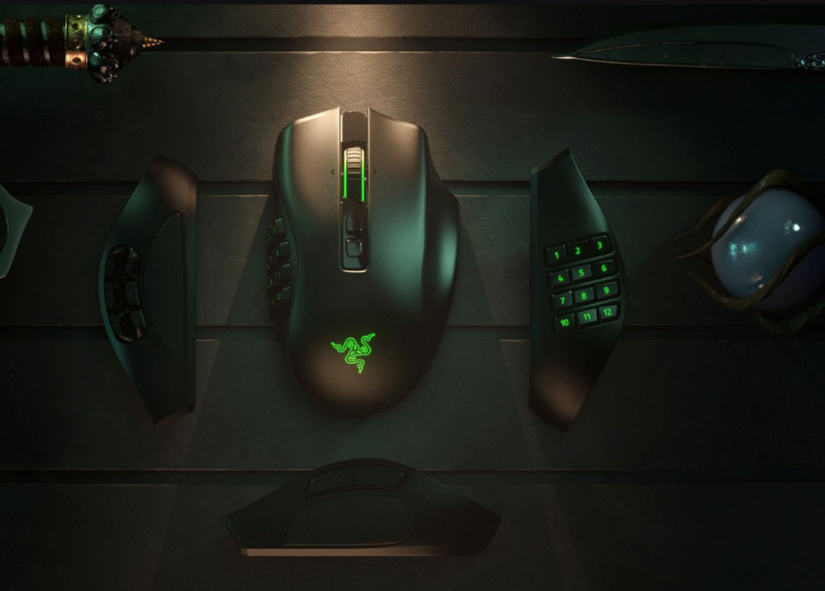 Computer-Maus von Razer mit typischem giftgrünen Design auf schwarzem Hintergrund – die angekündigte Uhr von Panerai könnte diesen Farbton beinhalten. © Razer