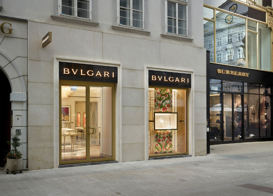 Bulgari-Boutique: Eine LVMH-Marke mehr prägt das Stadtbild am Standort der Luxusmarken. © Bulgari