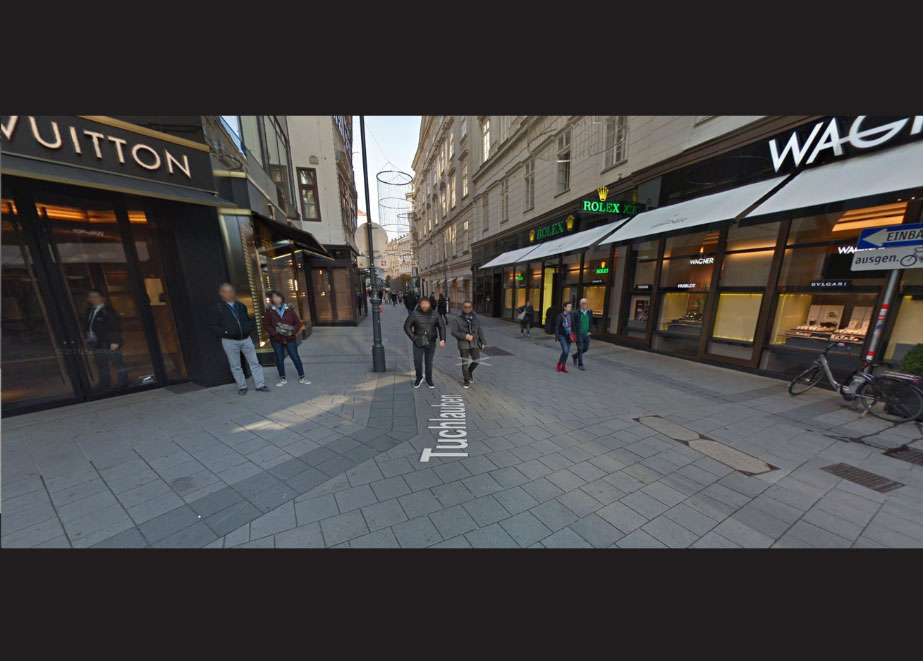 Google Maps dokumentiert die Geschichte: Hier führt Juwelier Wagner noch Bulgari im Schaufenster. Inzwischen ist die Marke von der Website des Händlers verschwunden. © Google Maps