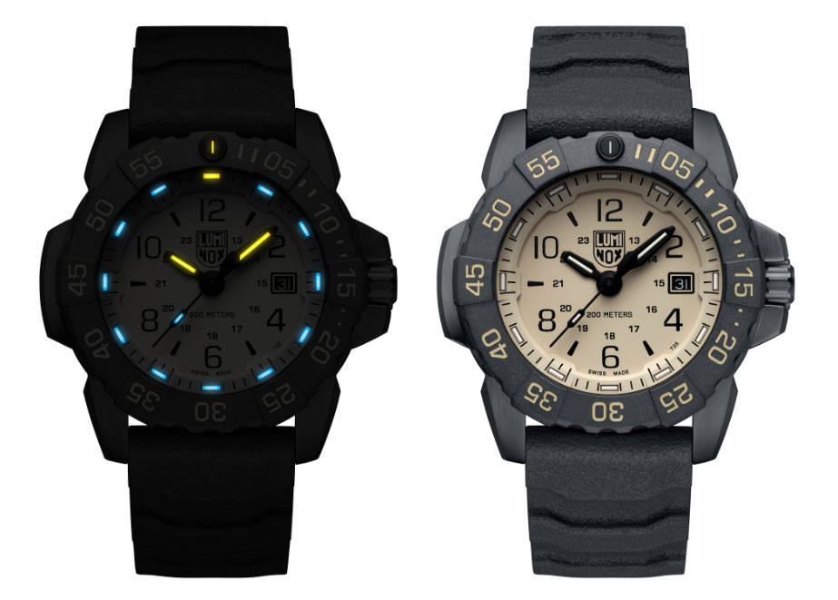 Die neue Nvay SEALs Foundation Uhr mit Luminox Light Technologie (links). © Luminox