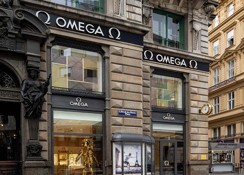 Omega Boutique Stock im Eisen Platz Wien