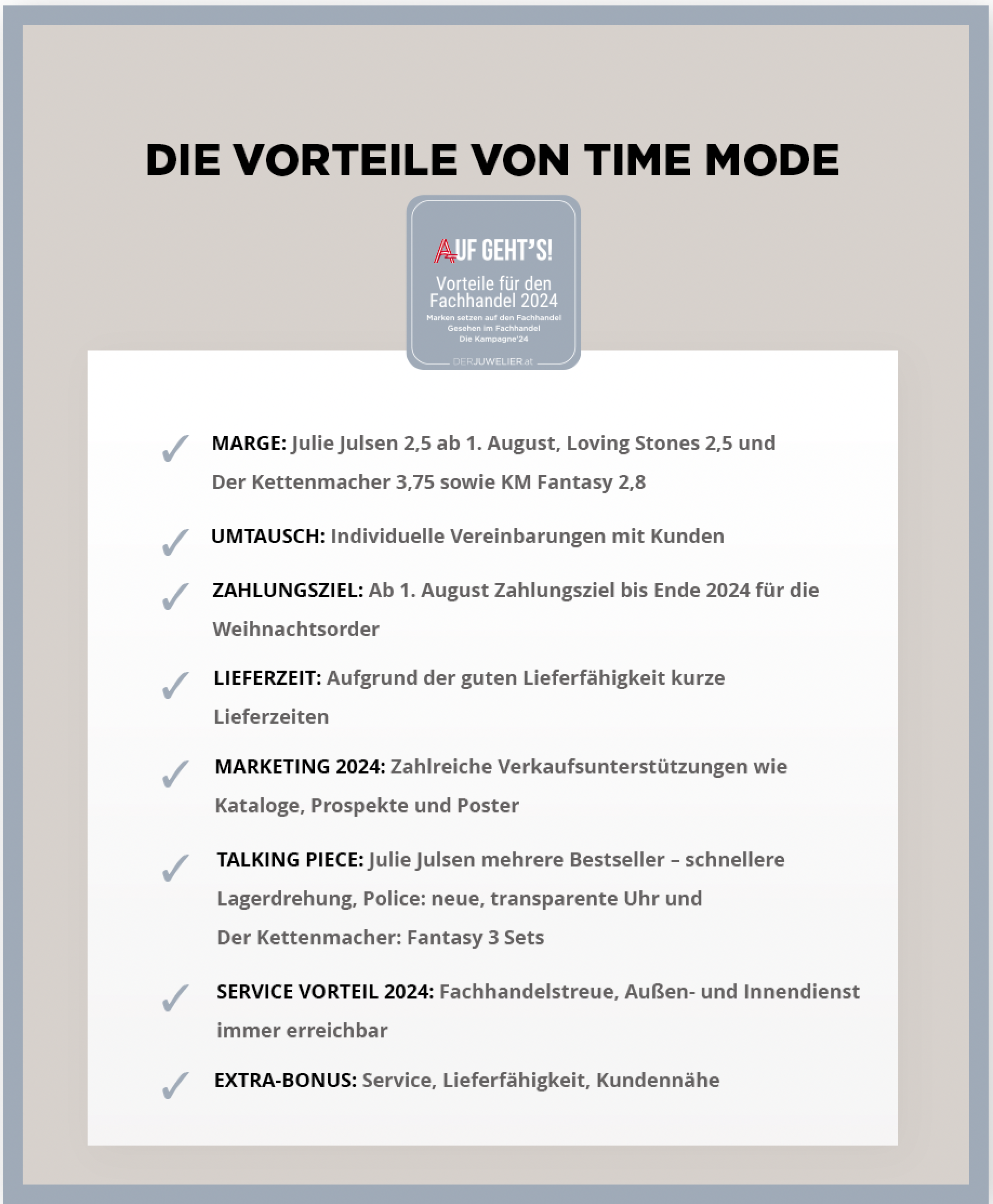 Time Mode Vorteile für österreichische Juweliere