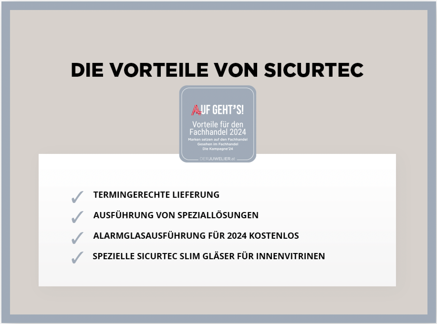 SICURTEC Sicherheitsglas Juweliere Vorteile