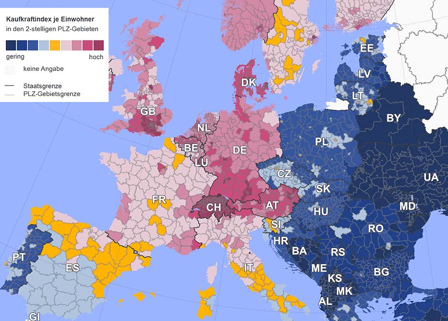 GfK Kaufkraft Europa Index 2024