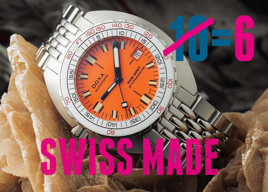 6 Segmente Uhrenfachexperte Swiss Made Doxa