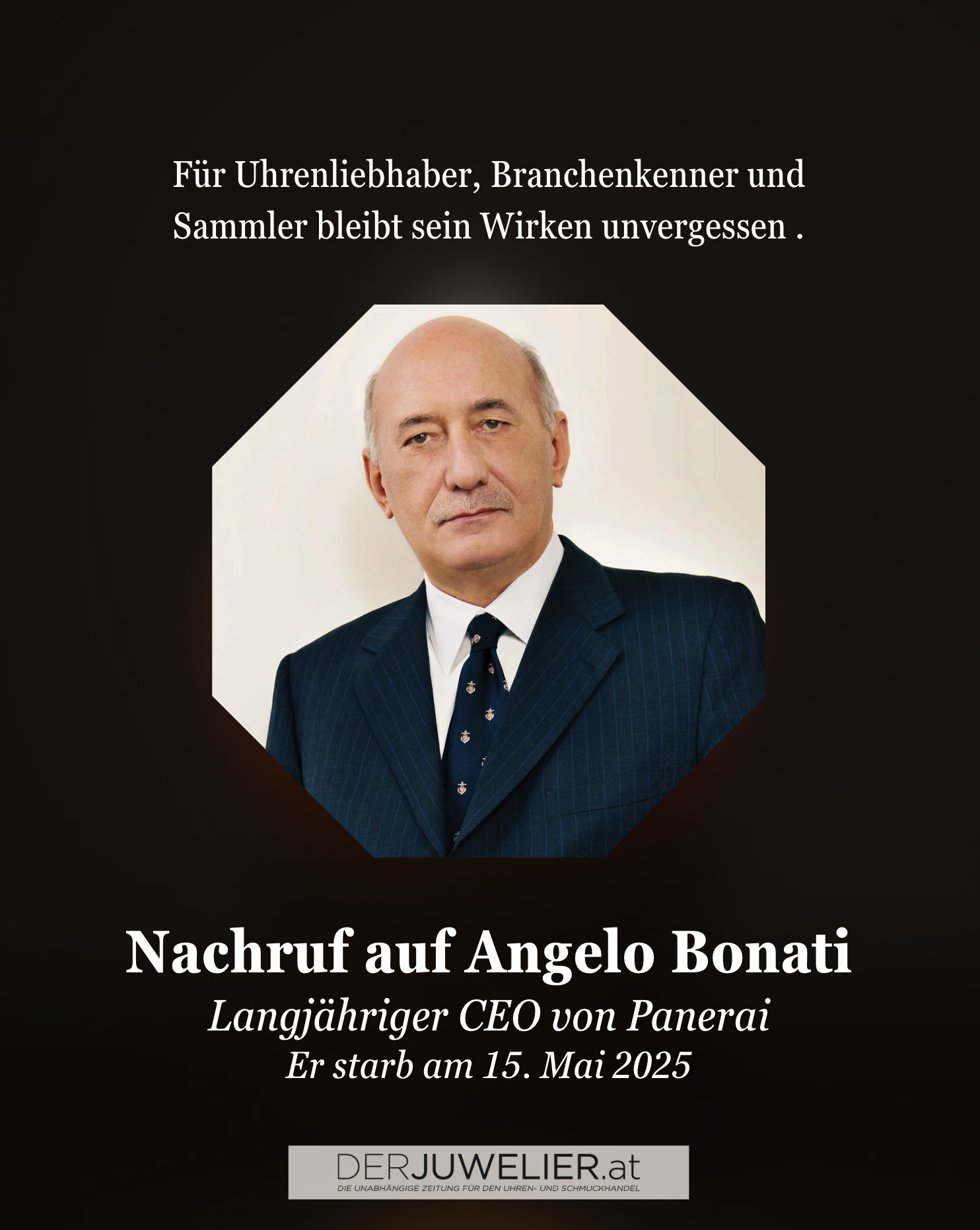 Angelo Bonati Panerai verstorben DJ