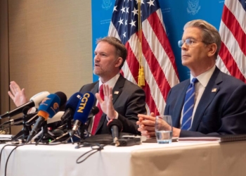 US-Handelsbeauftragter Jamieson Greer (links) und US-Finanzminister Scott Bessent (rech