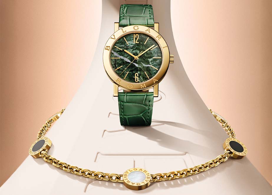50 Jahre Bulgari Bulgari Uhr Marmor Grün
