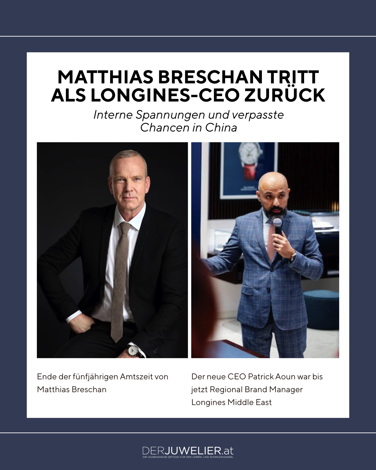 Matthias Breschan tritt als Longines CEO zurück DJ