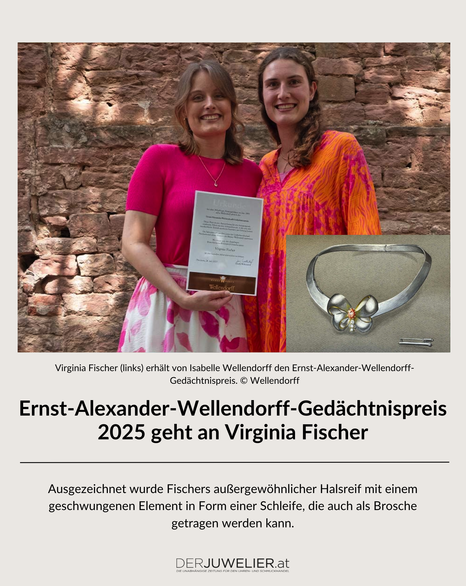 Ernst Alexander Wellendorff Gedächtnispreis 2025