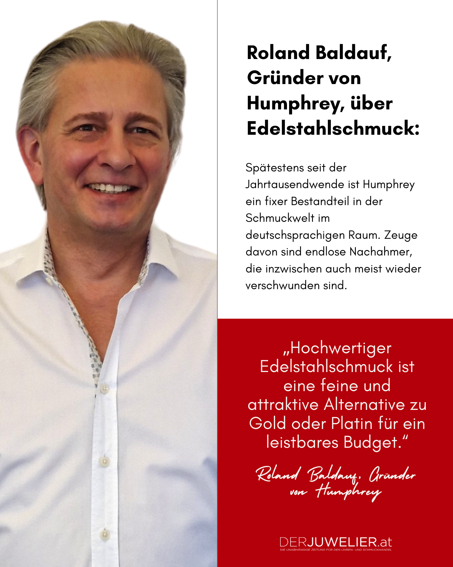 Humphrey Roland Baldauf Edelstahl Zitat