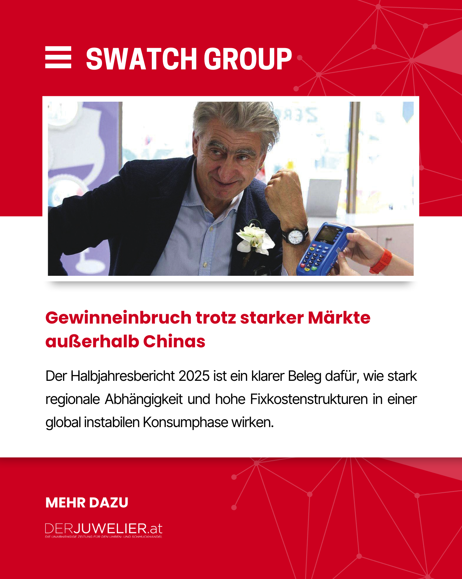 Swatch Group Umsatz Rückgang 2025 DJ