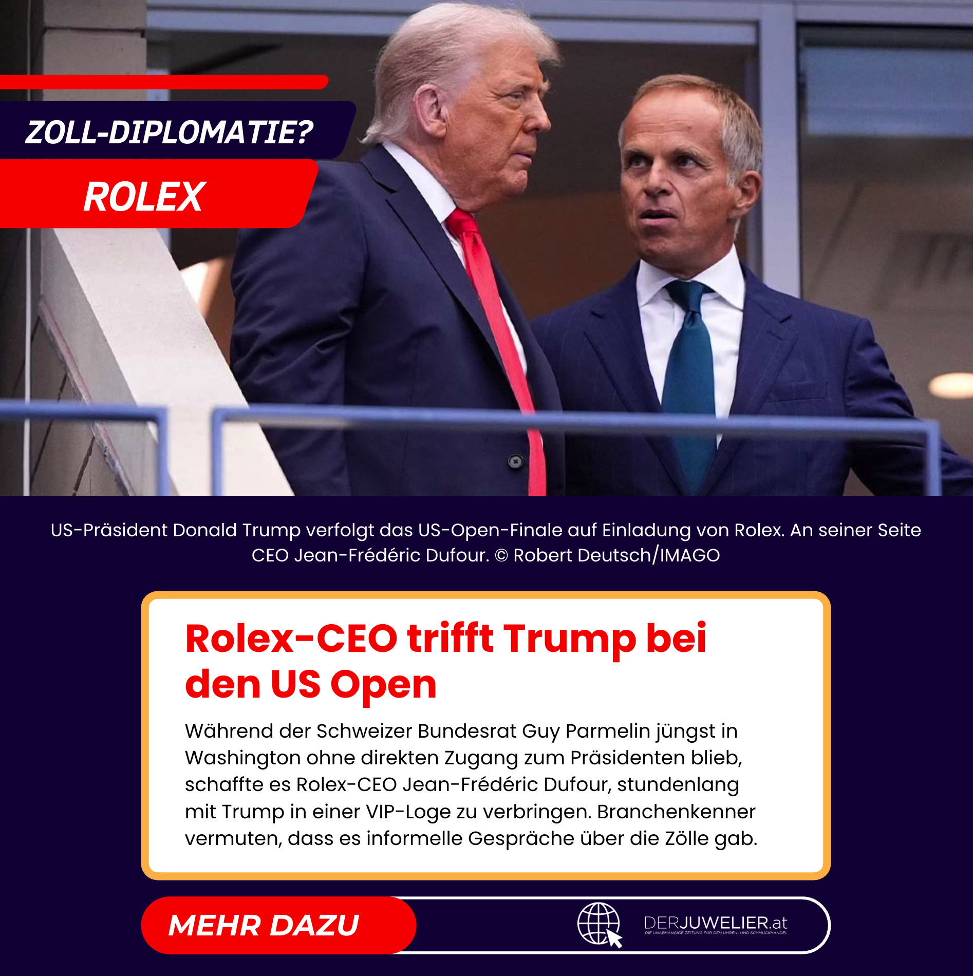 Donald Trump Rolex US Open DJ
