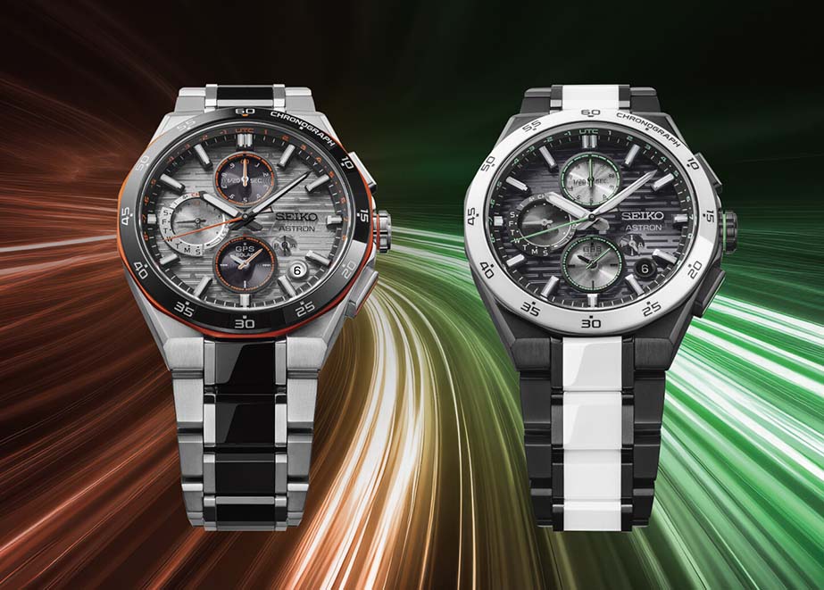 GPS Solar Dual Time Chronograph Limited Editions Grün Orange
