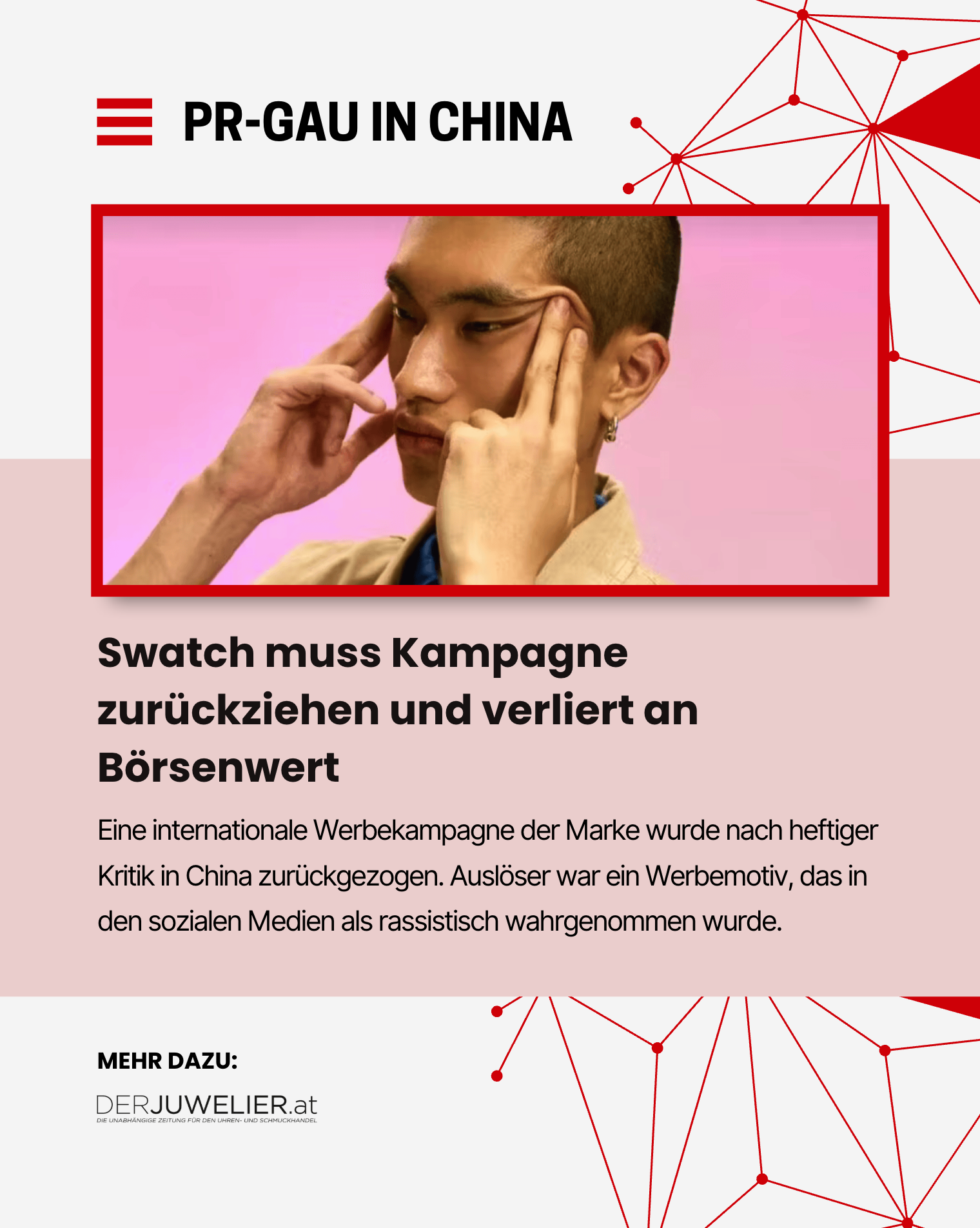 Swatch Rassismus Vorwurf Werbung China DJ