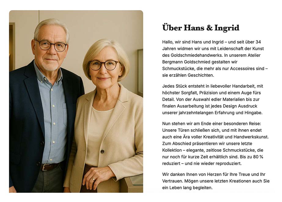 Abverkaufs Fake Bergmann Goldschmiede